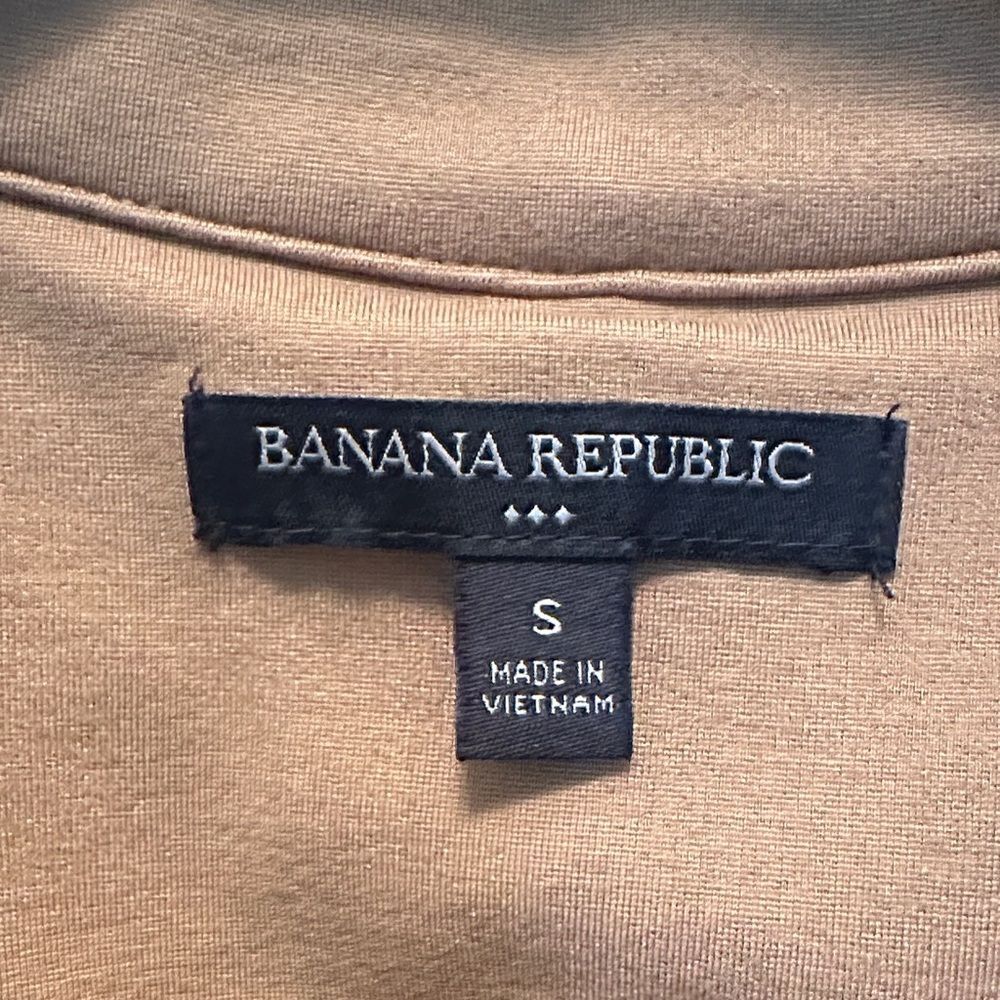Banana Republic Tan Women's Knit Blazer Business Professional Comfort Size Small - Picture 2 of 5